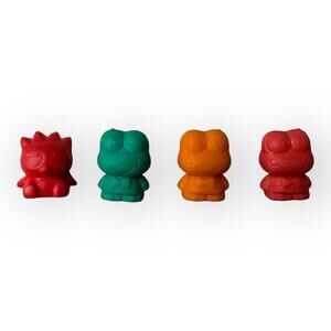 Vintage 1990’s Sanrio Bad Badtz Maru and Keroppi 3D Multicolor 1" Eraser Toppers